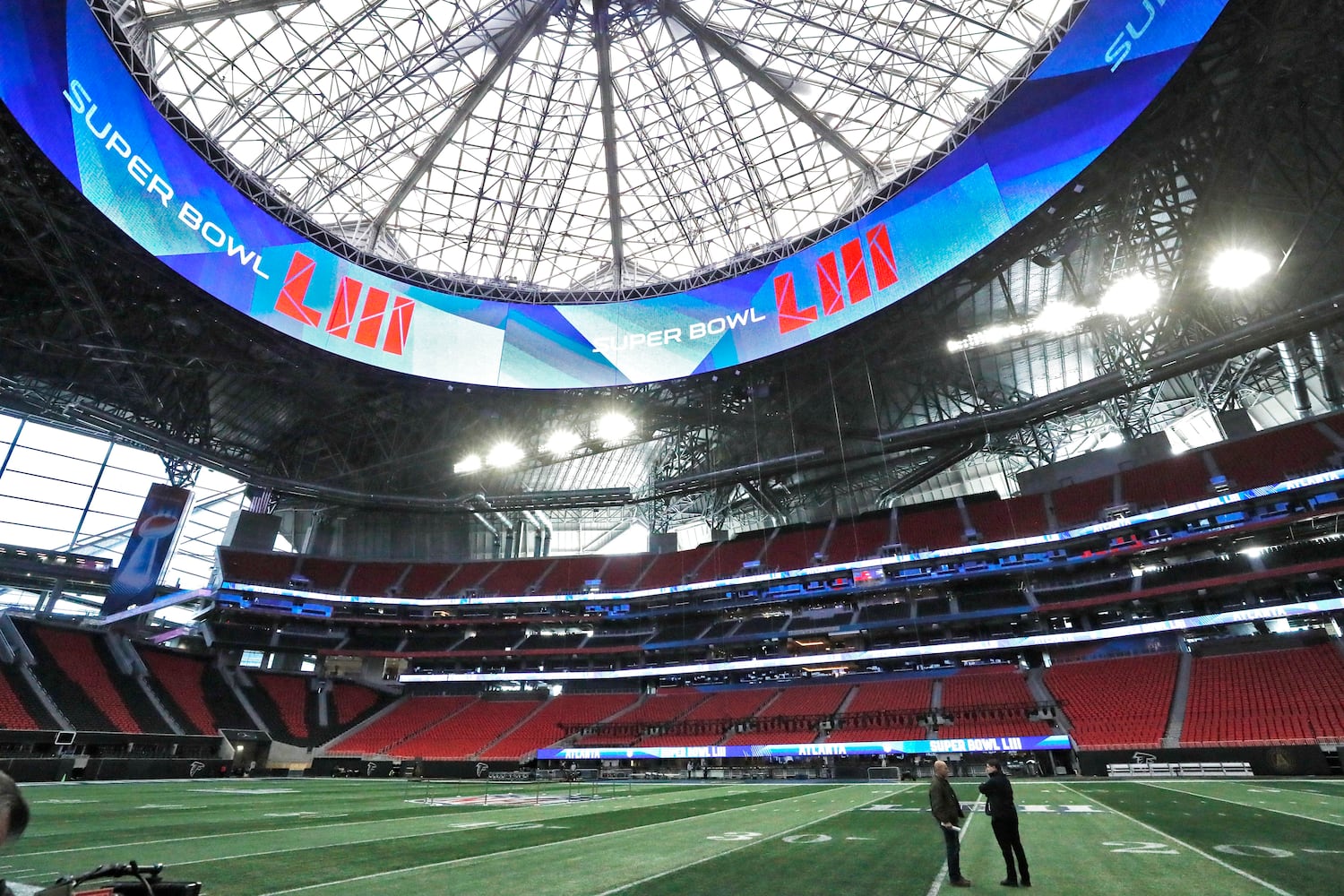 Photos: The field is shaping up for Atlanta’s Super Bowl