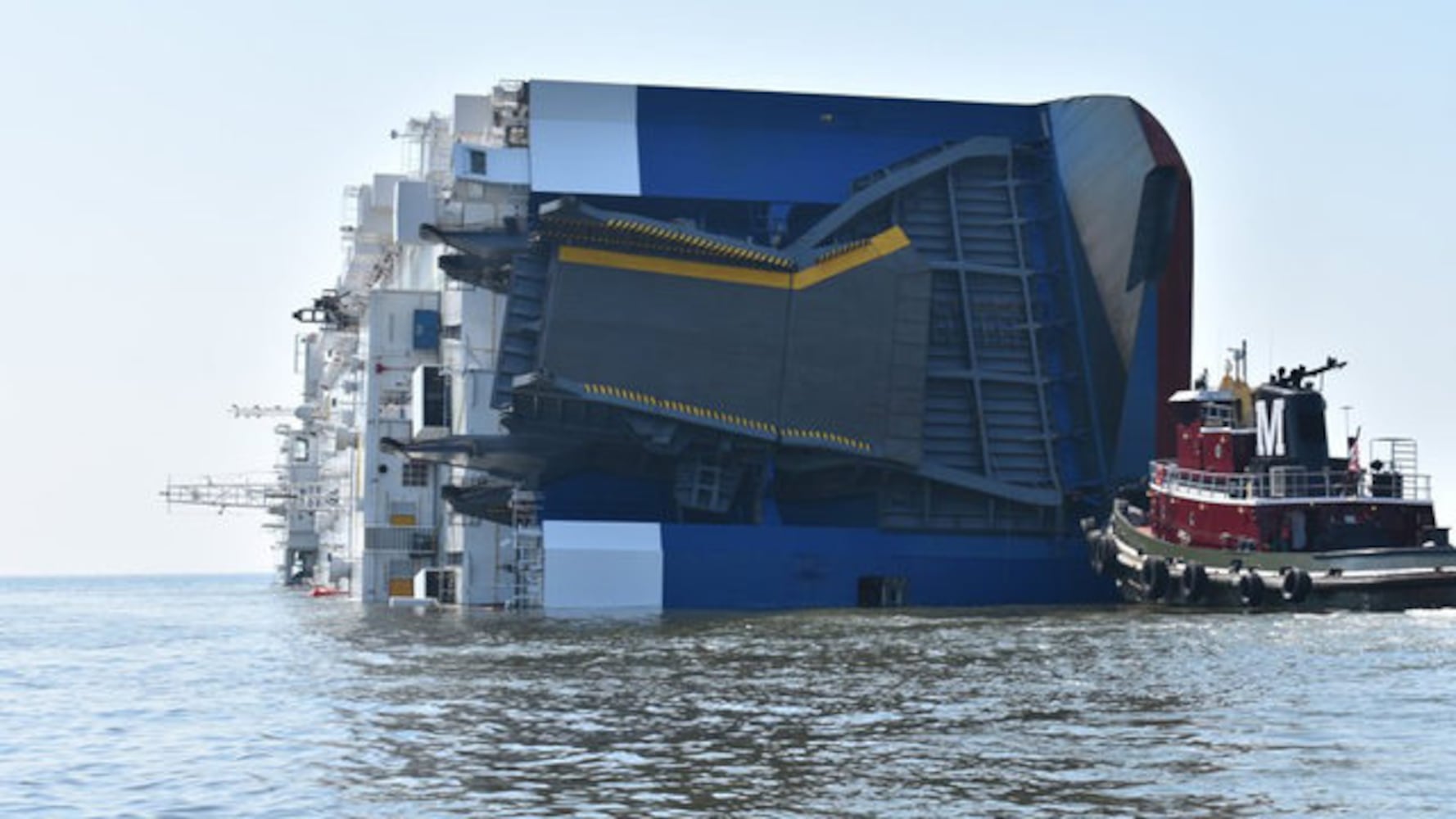 6,000 tons of rock to stabilize overturned ship in Port of Brunswick