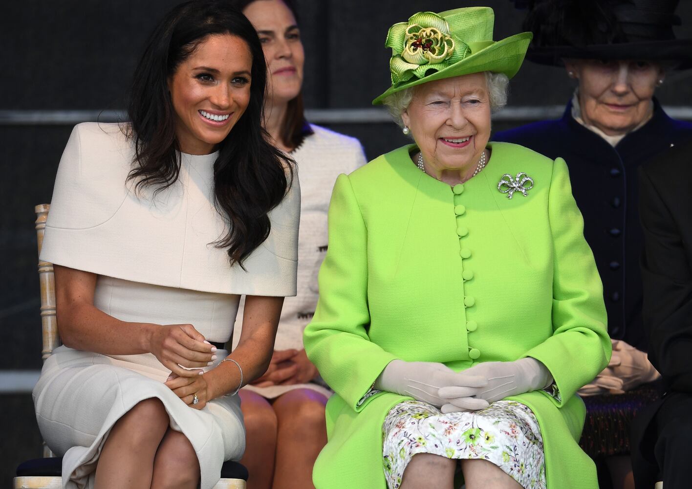 Photos: Meghan Markle stuns at first solo outing with Queen Elizabeth