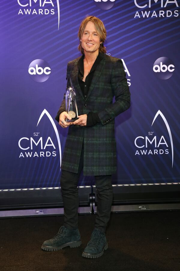 Keith Urban confirmed that he was genuinely shocked by his entertainer of the year win at the CMA Awards. (Photo by Terry Wyatt/Getty Images)