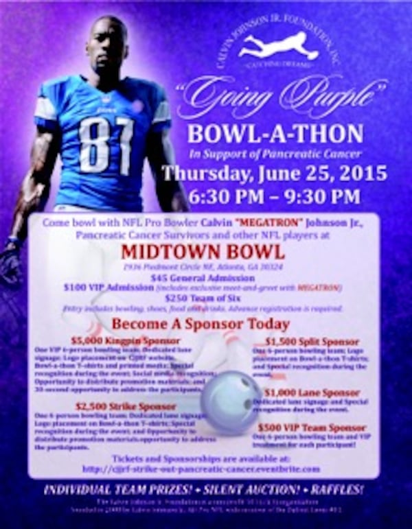 Calvin Johnson's bowling event.