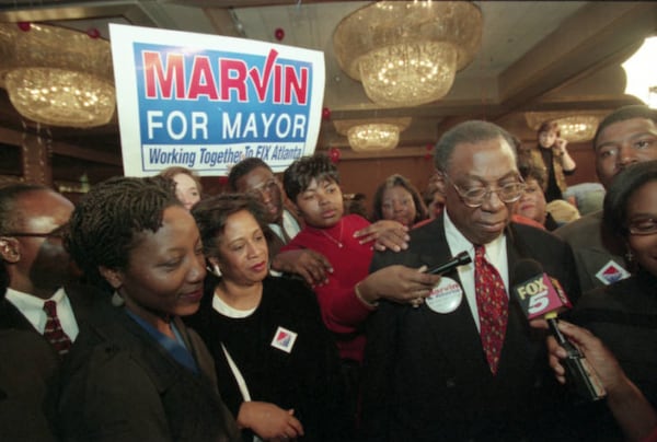 Atlanta mayoral candidate Marvin Arrington lost a relatively close runoff to Mayor Bill Campbell in November 1997. (AJC File)