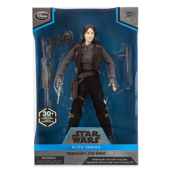 The Disney Store rolls out a trio of three new 12-inch action figures from “Rogue One: A Star Wars Story,” including this Jyn Erso figure, on Dec. 16. CONTRIBUTED BY DISNEY STORE