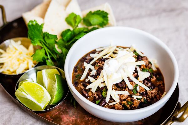 Smoky Turkey Black Bean Chili. CONTRIBUTED BY HENRI HOLLIS