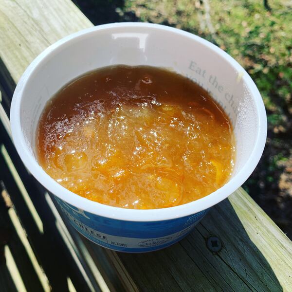 A trip into the woods resulted in this batch of trifoliate orange marmalade. John Kessler for The Atlanta Journal-Constitution