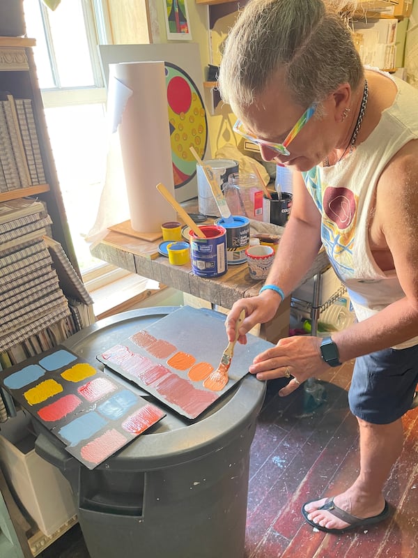 Michael Terra of Terra Cottage Ceramics at work in his LowerTown studio in Paducah, Kentucky. Provided by Michael Terra