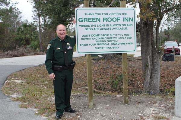 The sign at the exit of the Flagler County Detention Facility. (Photo: Flagler County Sheriff's Office)