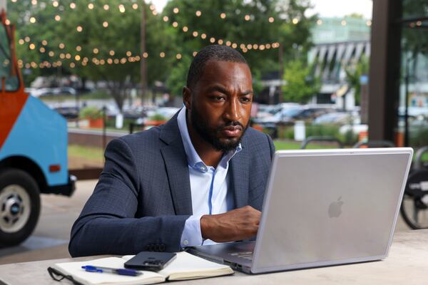 Quentin Fulks is the #2 employee of the Biden-Harris Re-Election Campaign shown at Ponce City Market, Thursday, July 6, 2023, in Atlanta. Jason Getz / Jason.Getz@ajc.com)