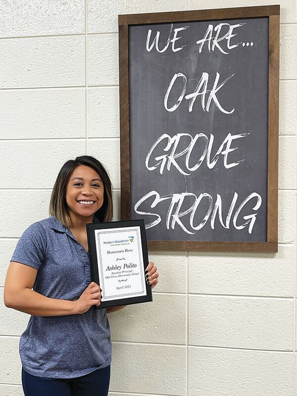 Oak Grove Elementary School Fine Arts Academy Assistant Principal Ashley Polito has been named a Hometown Hero Award winner.