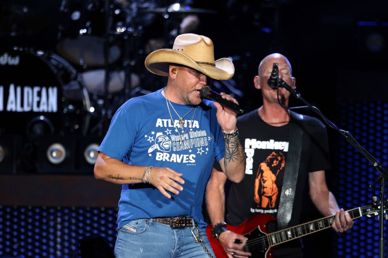 Macon native Jason Aldean rocked Atlanta's Lakewood Amphitheatre on Saturday, August 5, 2023, on his Highway Desperado Tour. (Photo: Robb Cohen for The Atlanta Journal-Constitution)