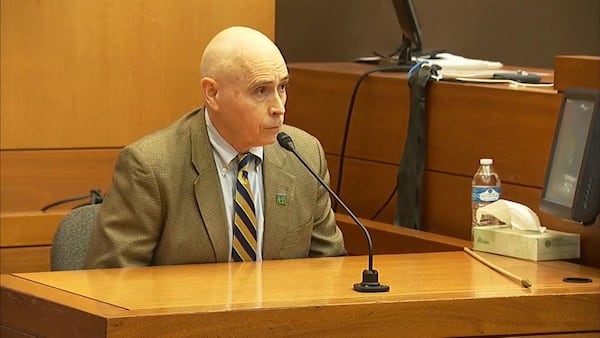 Dr. Marty Sellers of Emory University Hospital testifies at the murder trial of Tex McIver on April 9, 2018 at the Fulton County Courthouse. (Channel 2 Action News)