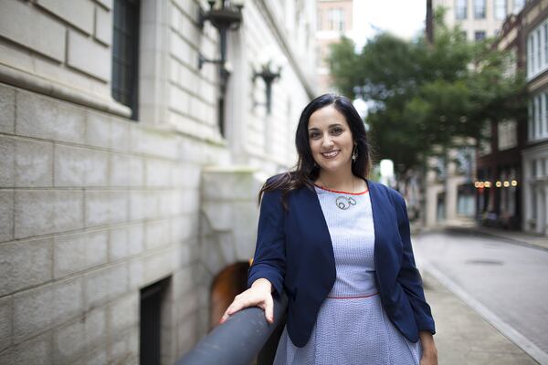 Sara Totonchi, executive director of the Southern Center for Human Rights, stands outside the 11th U.S. Circuit Court of Appeals in downtown Atlanta. ARTEM NAZAROV