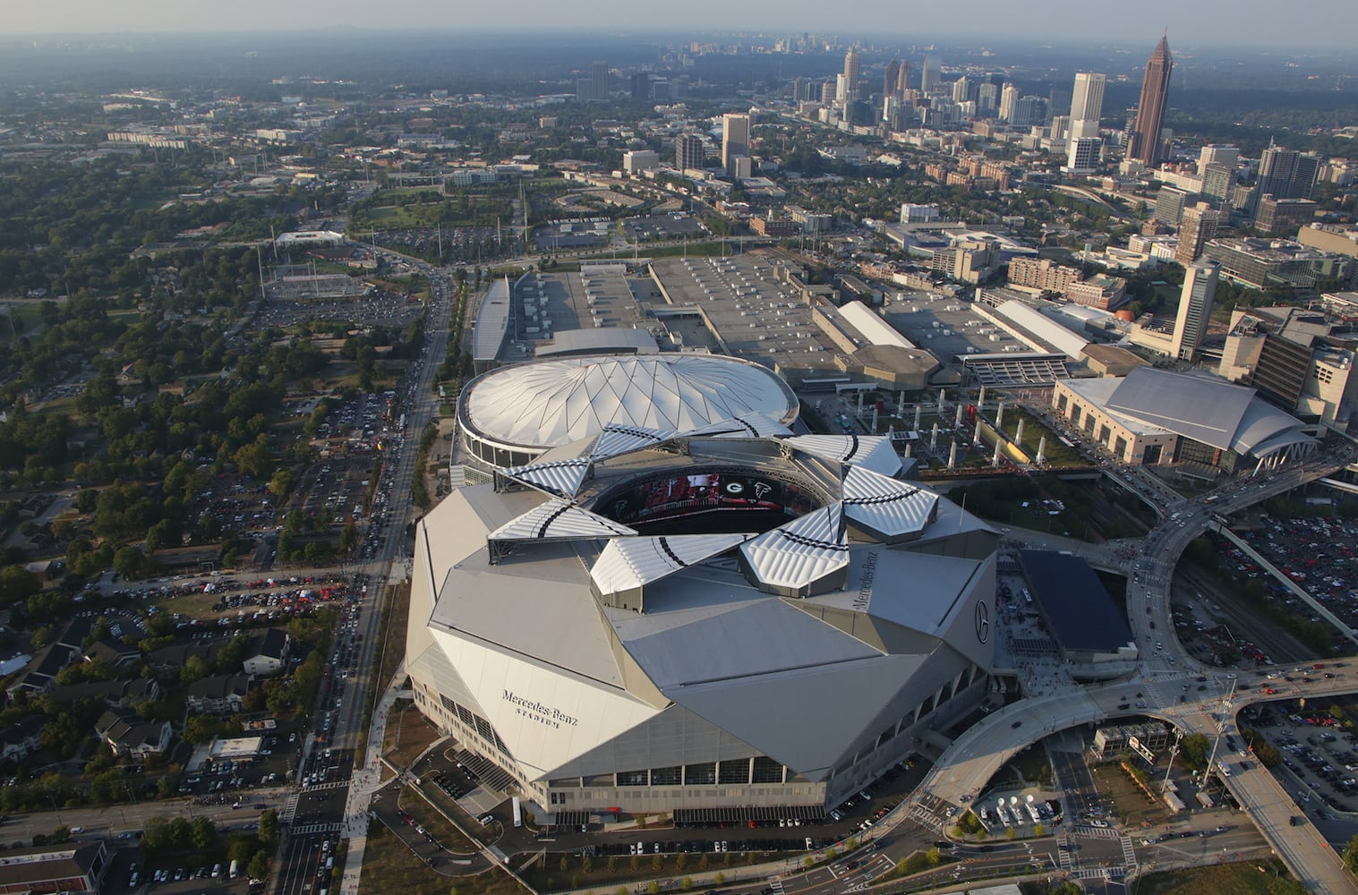 Photos: The view above the Falcons’ Mercedes-Benz Stadium