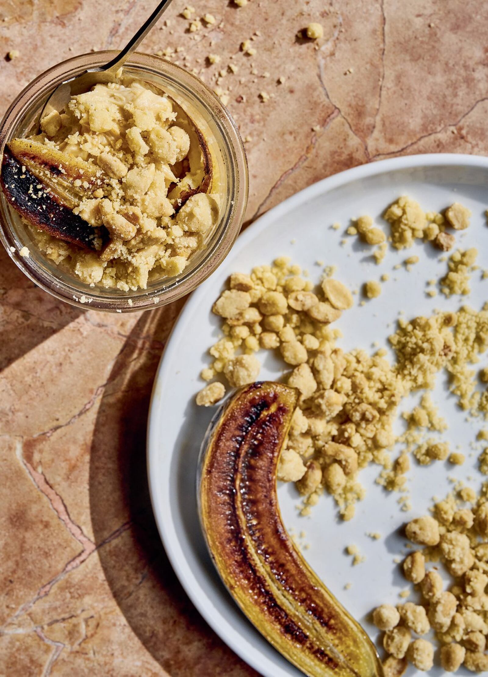 Parts of Grilled Banana Trifle with Toasted Peanut Streusel can be made in advance, so the final prep can happen in minutes. The recipe is adapted from “The Outdoor Kitchen” by Eric Werner. CONTRIBUTED BY GENTL AND HYERS