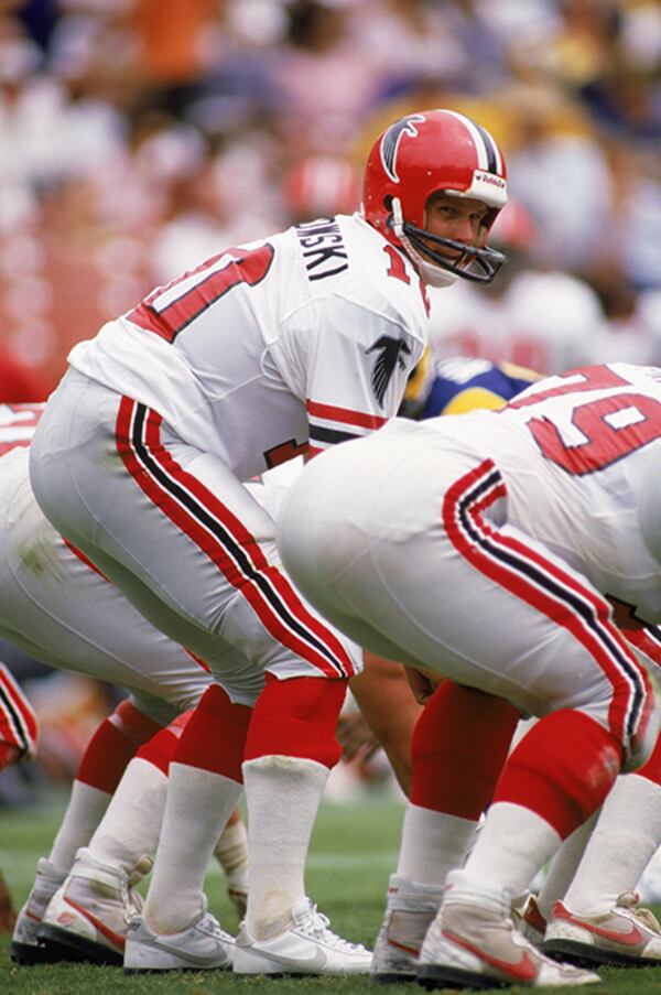 Steve Bartkowski led the Falcons to two divisional round games, including 1980 when the team finished 12-4. (Mike Powell/Getty Images)