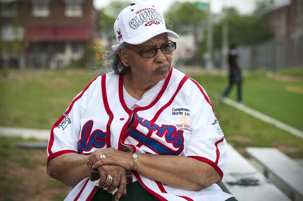 Mamie “Peanut” Johnson, the first woman player in the Negro baseball league, who pitched for the Indianapolis Clowns, got her start on the field that is now named for her in Washington, DC. (Photo by Katherine Frey/The Washington Post)