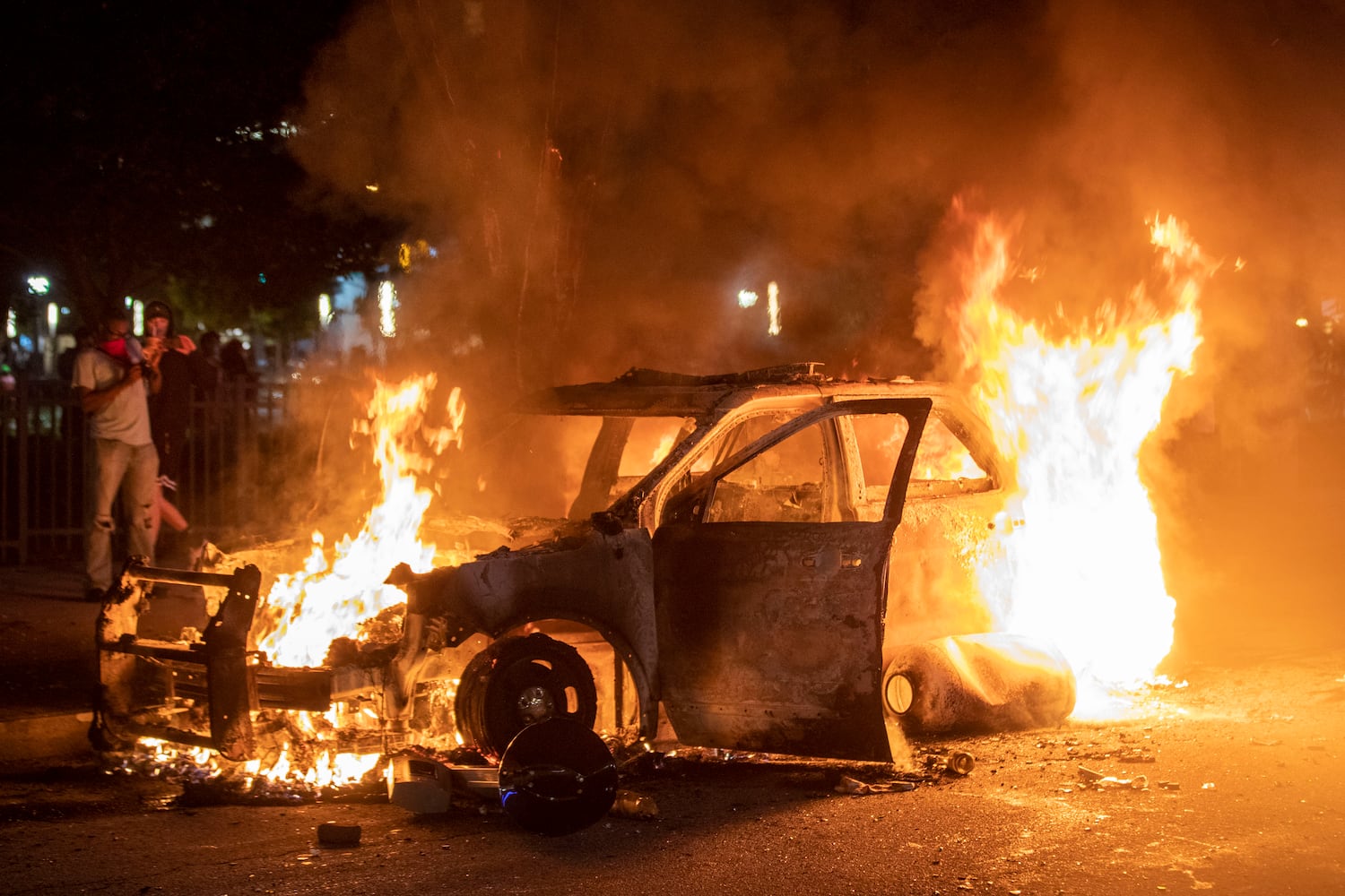 PHOTOS: Atlanta rally against police violence draws hundreds, turns violent