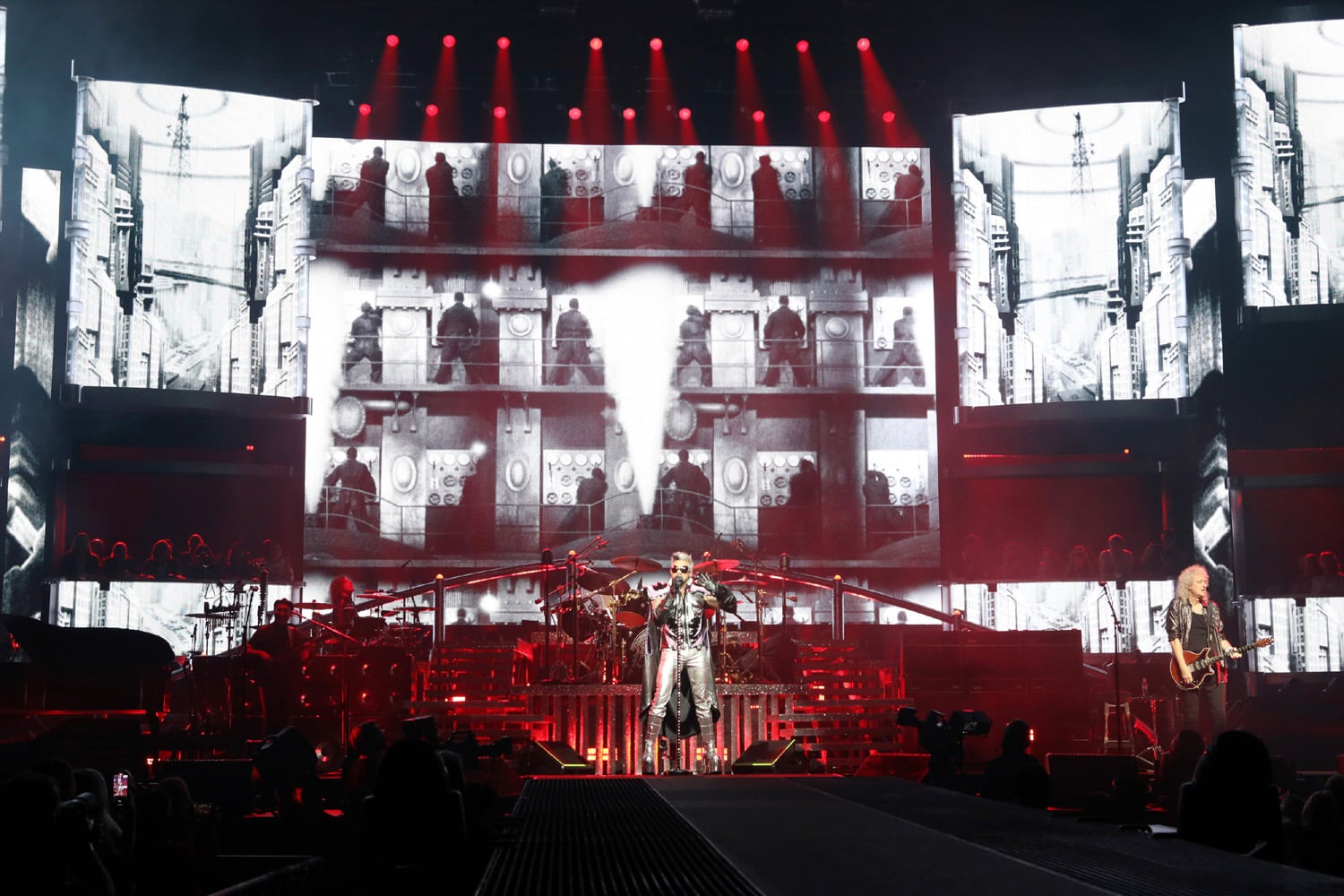 Queen + Adam Lambert performs "Machines" at State Farm Arena on Monday, October 23, 2023.
Robb Cohen for the Atlanta Journal-Constitution