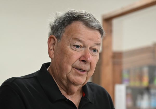 Plains Mayor L.E. “Boze” Godwin recalls his many encounters with former President Jimmy Carter, at Plains Pharmacy, Friday, Feb. 24, 2023, in Plains, GA. (Hyosub Shin / Hyosub.Shin@ajc.com)