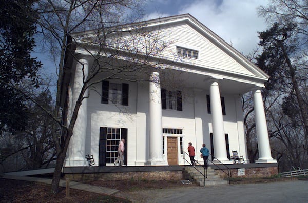 Bulloch Hall in Roswell was saved from developers' bulldozers by Dick Myrick, himself a developer. He recognized its beauty and significance and restored it. (Courtesy)
