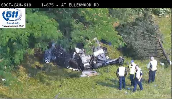 One car was involved in the wreck, which happened on I-675 near Ellenwood Road.