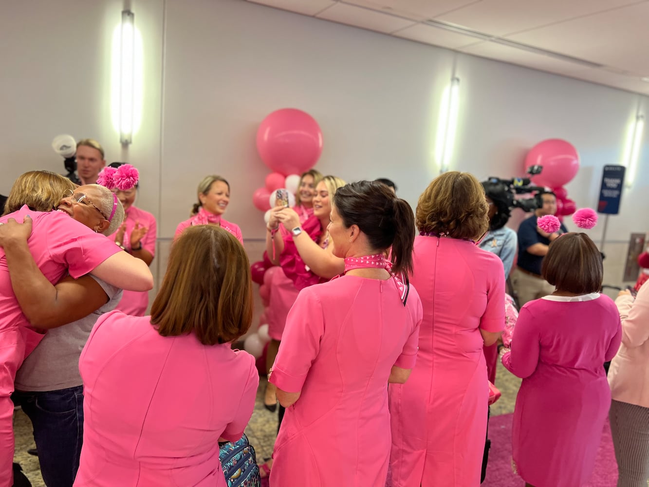 Delta's Pink Plane flight of breast cancer survivors took off Monday