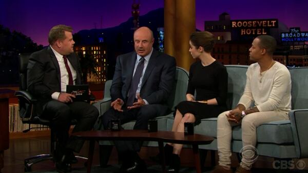 James Corden gets Dr. Phil's read on Kanye West. Photo: CBS