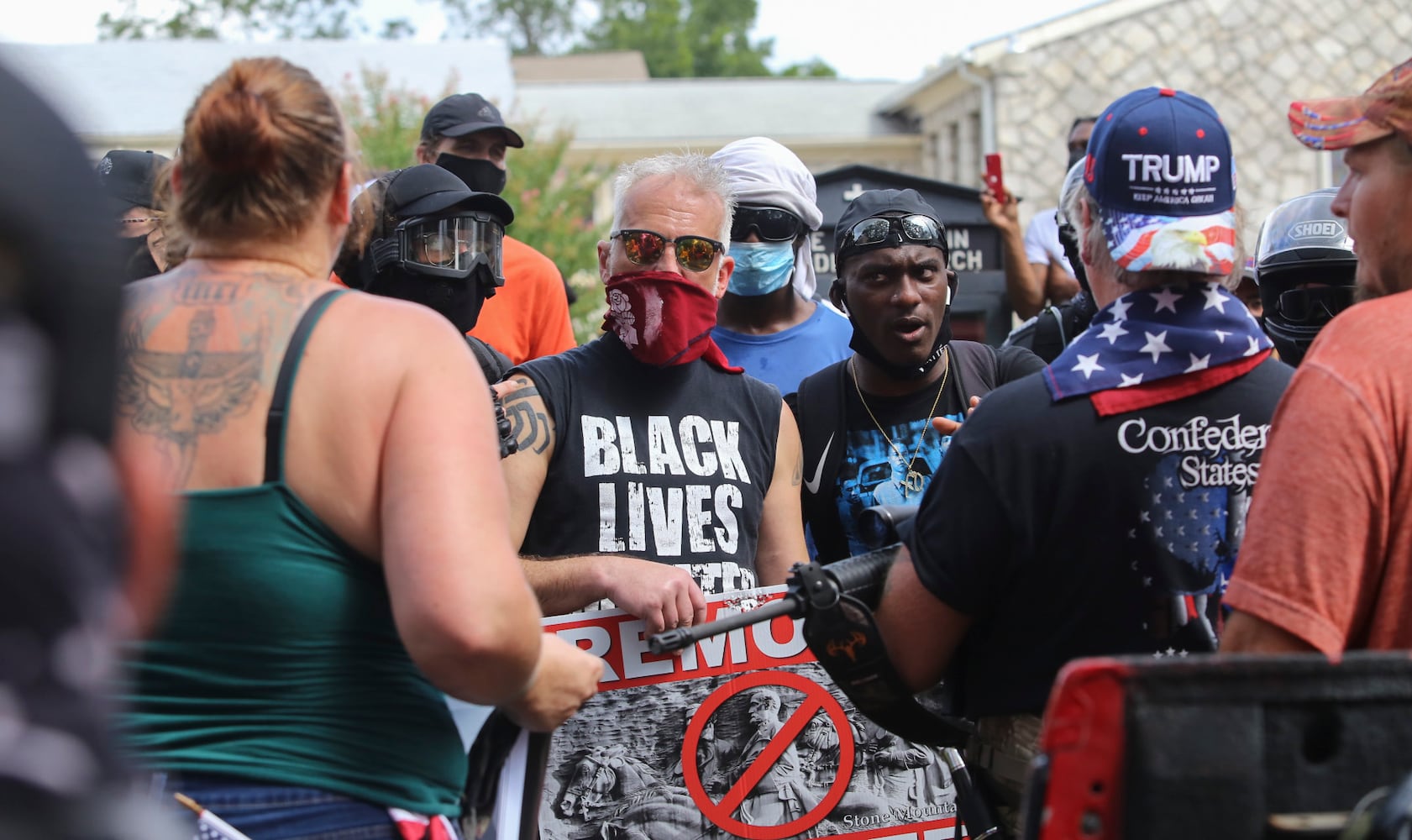 Stone mountain protest