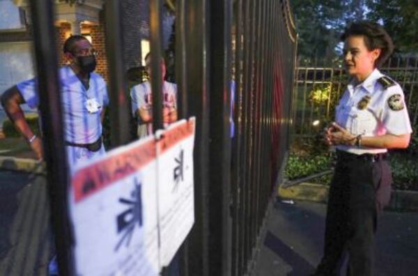 Atlanta Police Chief Erika Shields went to Midtown on Friday night to check out things after curfew.