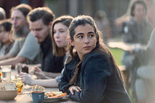 Alanna Masterson as Tara Chambler, Katelyn Nacon as Enid, Callan McAuliffe as AldenÂ - The Walking Dead _ Season 9, Episode 8 - Photo Credit: Gene Page/AMC