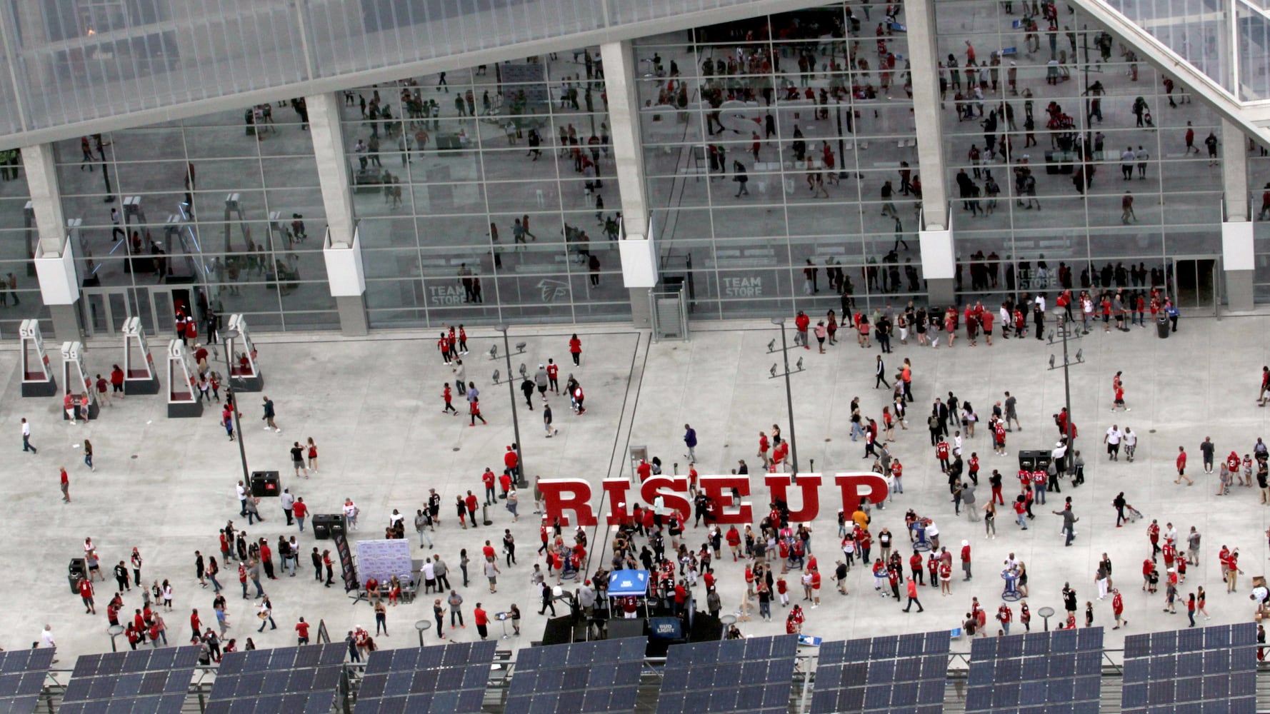 Mercedes-Benz Stadium aerial views