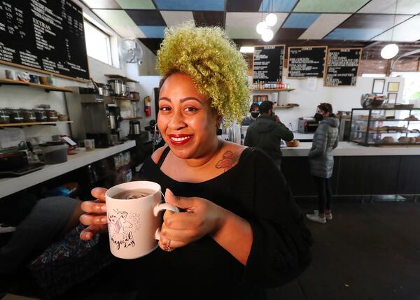 Hodgepodge Coffeehouse owner Krystle Rodriguez is closing her business at the end of the 2023. Curtis Compton / Curtis.Compton@ajc.com