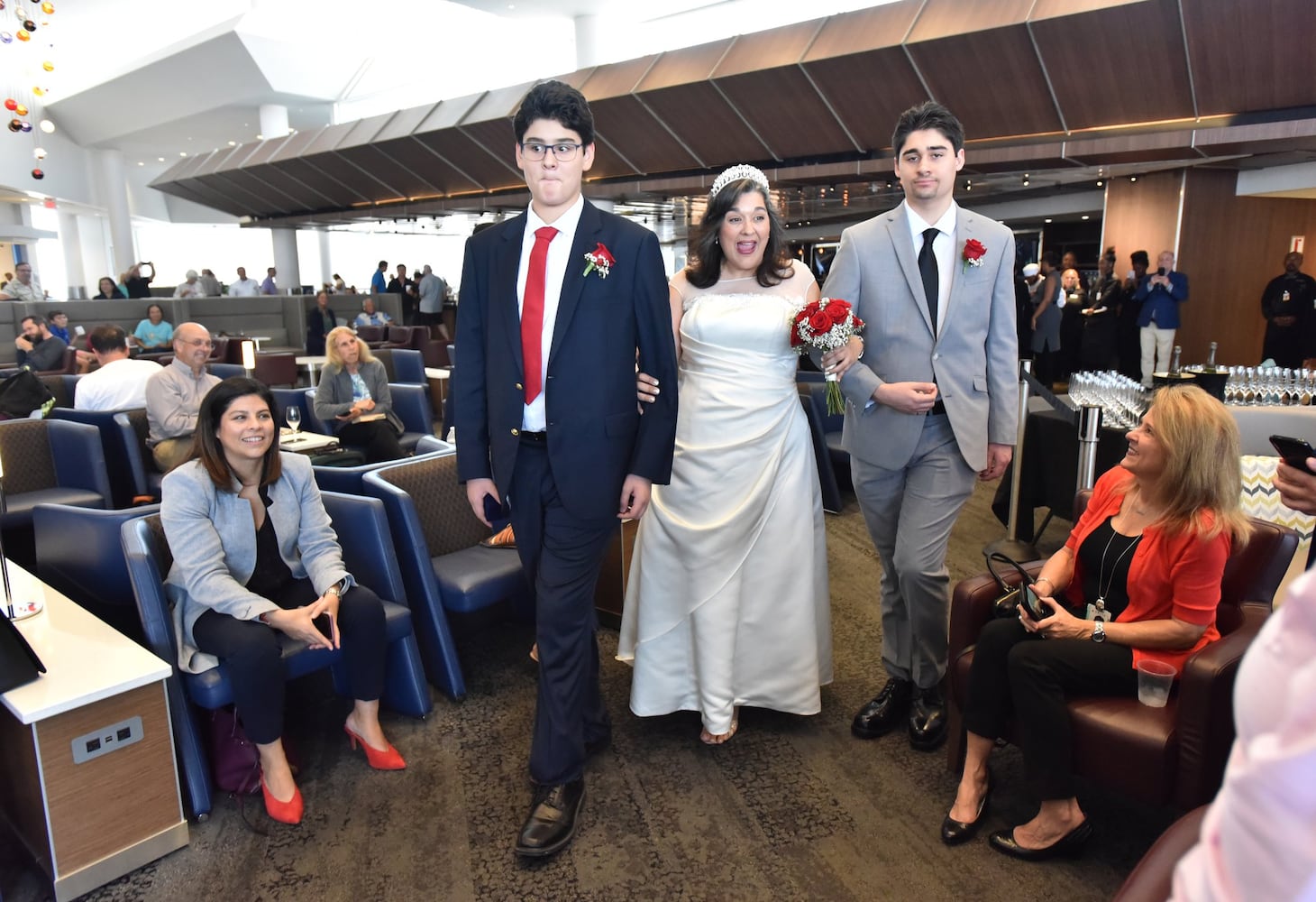 Airlines host weddings at airport, on flights, at Delta museum