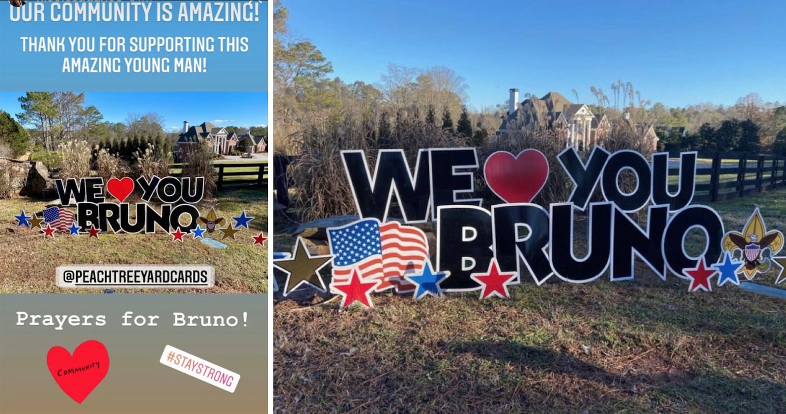 These images were posted on the Twitter account of Huffington Post senior justice reporter Ryan J. Reilly. The company that installed the sign has confirmed that the display was put up in Milton as a show of support for him, but the company has since distanced itself from the display.