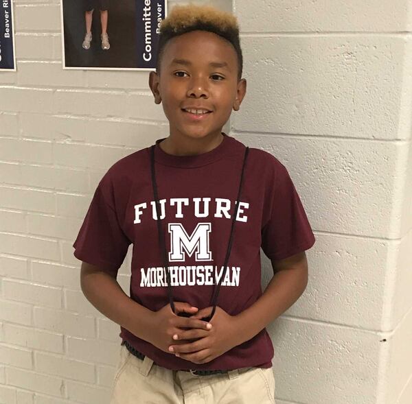 Beaver Ridge Elementary School student Caleb Dennis, 10, is a member of the school's Young Excellence Society, a mentoring program for some of the school's African-American boys. The fourth-grader visited Morehouse College on May 19, 2017 as part of the program. ERIC STIRGUS / ESTIRGUS@AJC.COM