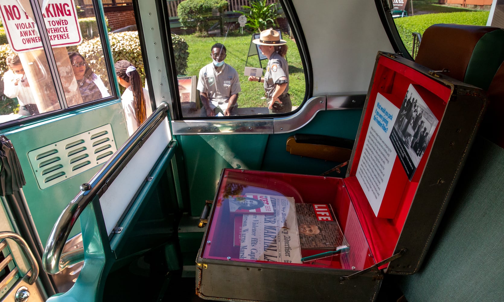 Freedom Riders bus replica at MLK home