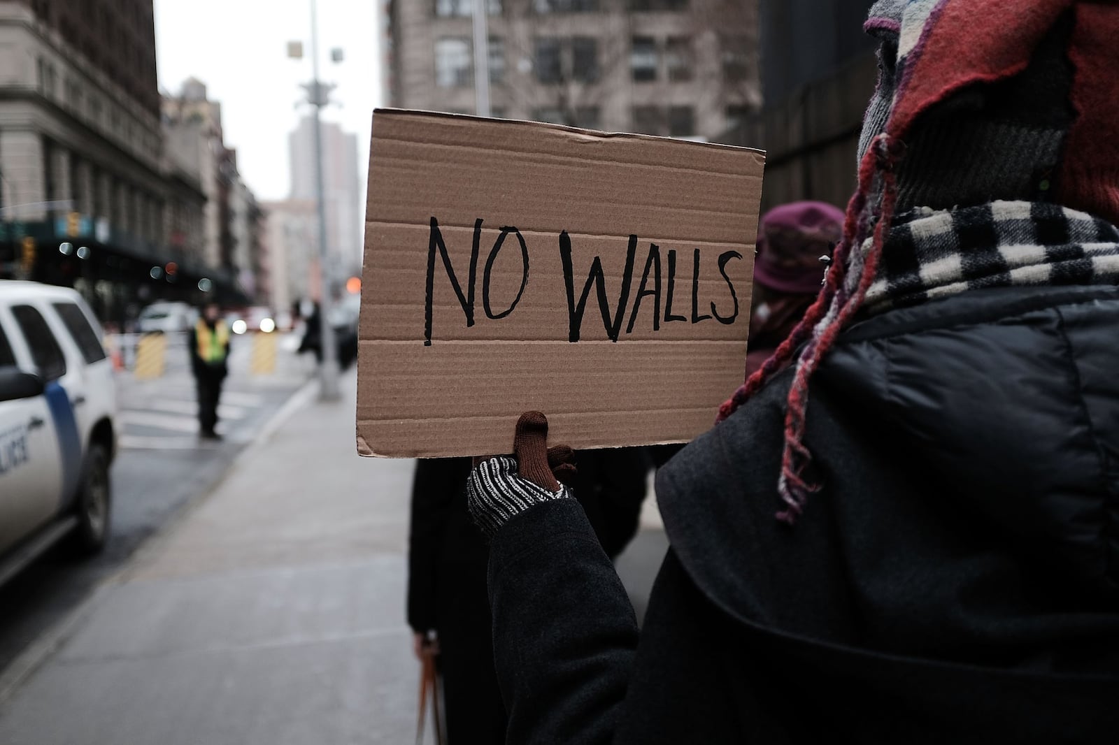 Hundreds of immigration activists, clergy members and others protest Trump’s immigration policies in front of the Federal Building in New York Thursday. (Photo by Spencer Platt/Getty Images)