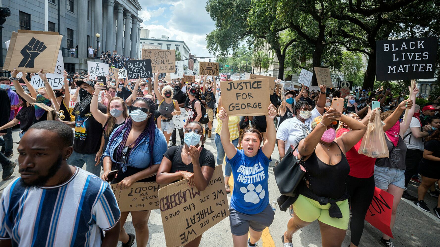 Photos: Protesters peacefully march in Savannah