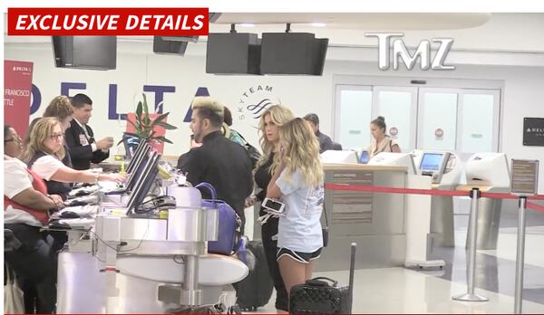 Kim Zolciak vents at Delta employees. Photo: TMZ