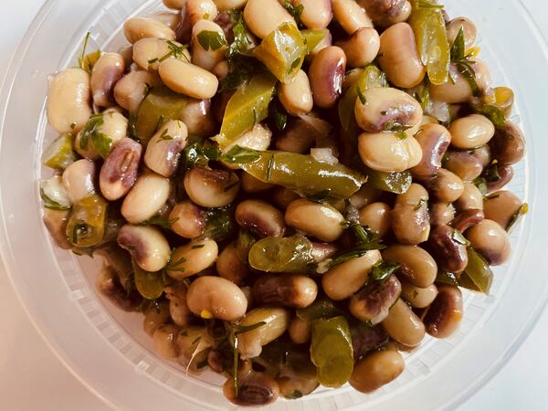 Georgia summer chilled beans are among the picnic sides for pick up at Gunshow.