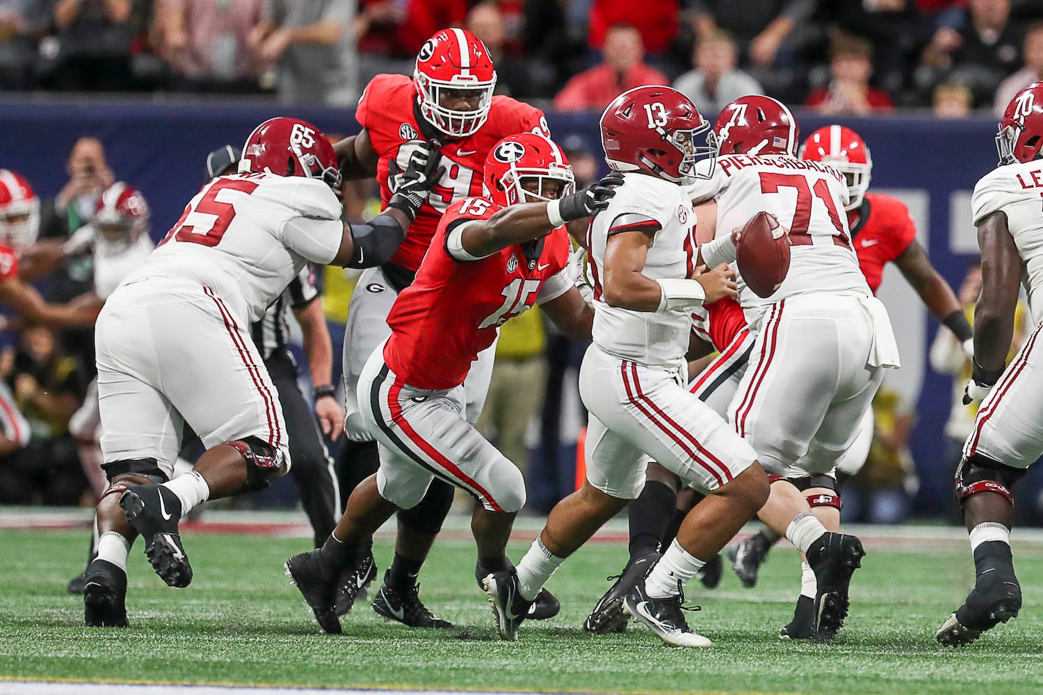 Photos: Bulldogs battle Alabama in SEC Championship game