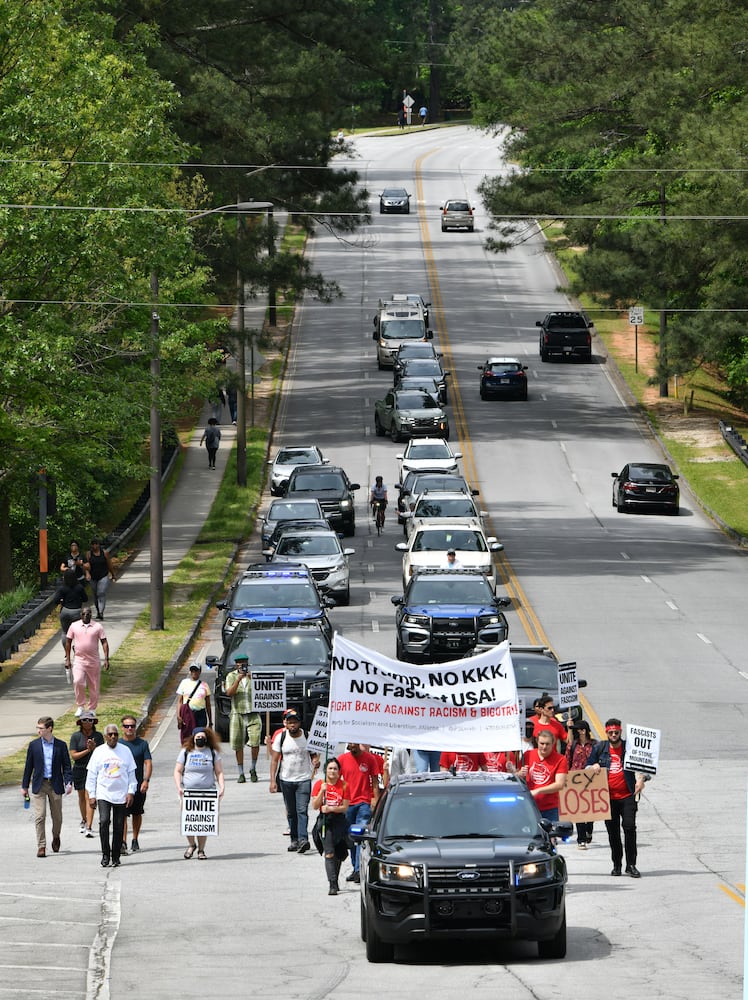 Confederate heritage group at Stone Mountain faces protesters