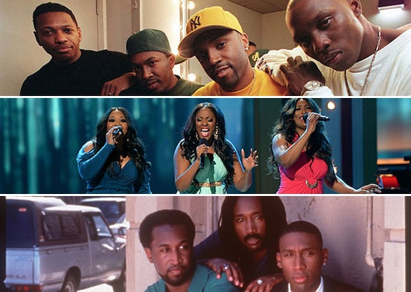 Blackstreet (from top), SWV and Tony! Toni! Toné! were responsible for some of the biggest R&B hits of the 1990s. (File photos)