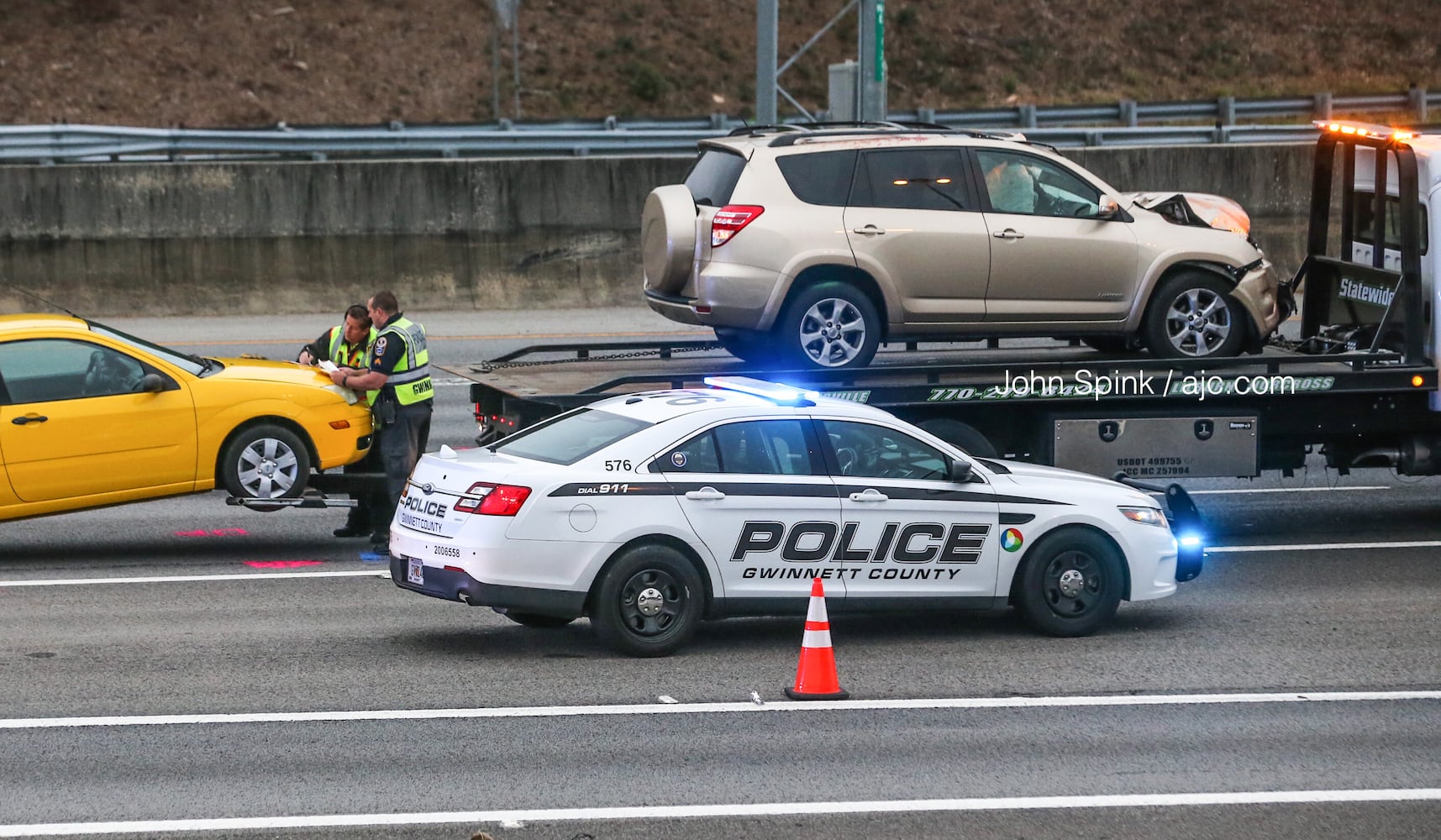 Photos: Deadly pedestrian crash on I-85 in Gwinnett County