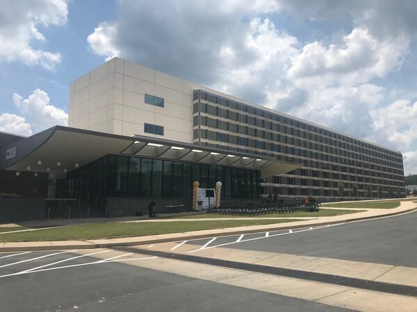 This is one of four buildings Georgia Tech has purchased from Lockheed Martin to expand its research operations at a facility in Cobb County. ERIC STIRGUS / ESTIRGUS@AJC.COM.