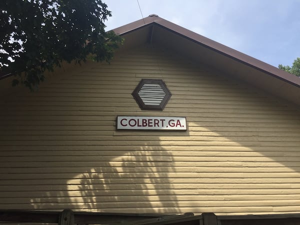 The tiny town of Colbert grew up on either side of the railway tracks along Ga. 72 in Madison County. The former rail station is now the town’s City Hall. 