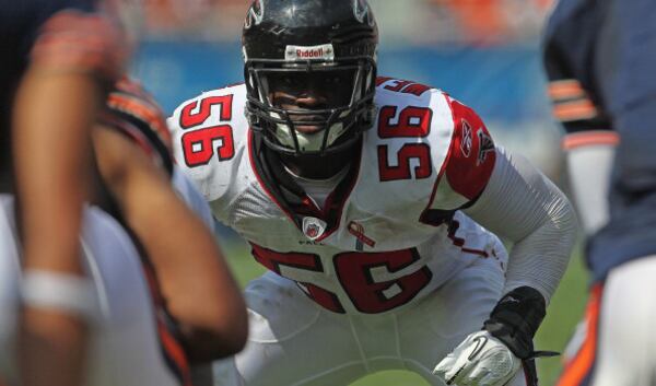  Sean Weatherspoon is set for his third sting with the Falcons. (Associated Press)