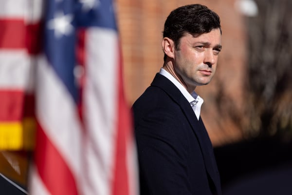 U.S. Sen. Jon Ossoff announced new public safety resources in College Park on Tuesday, January 10, 2023.  (Arvin Temkar / arvin.temkar@ajc.com)