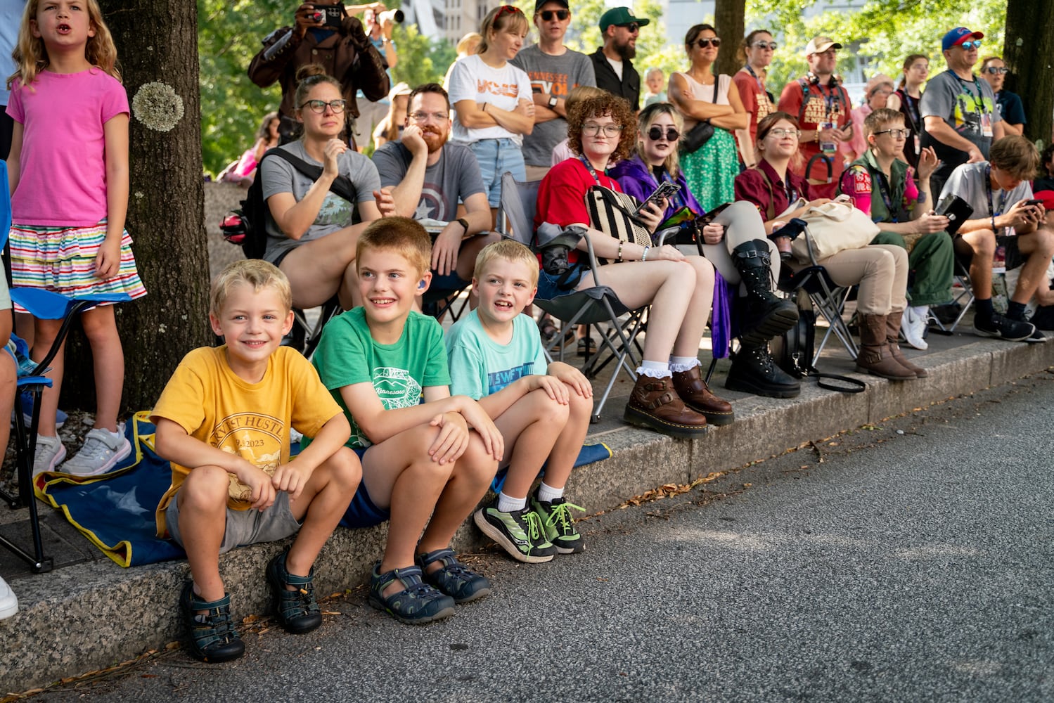 Thousands lined up along Peachtree Street Saturday morning for the annual Dragon Con parade.