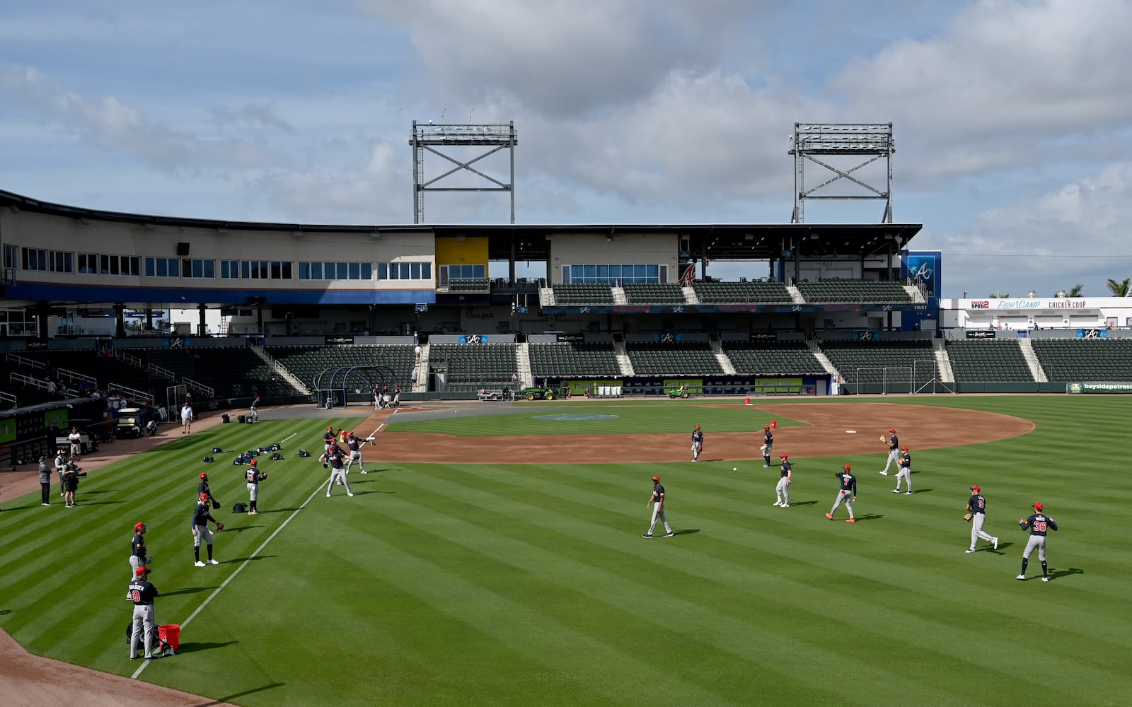 First full-squad spring training workouts